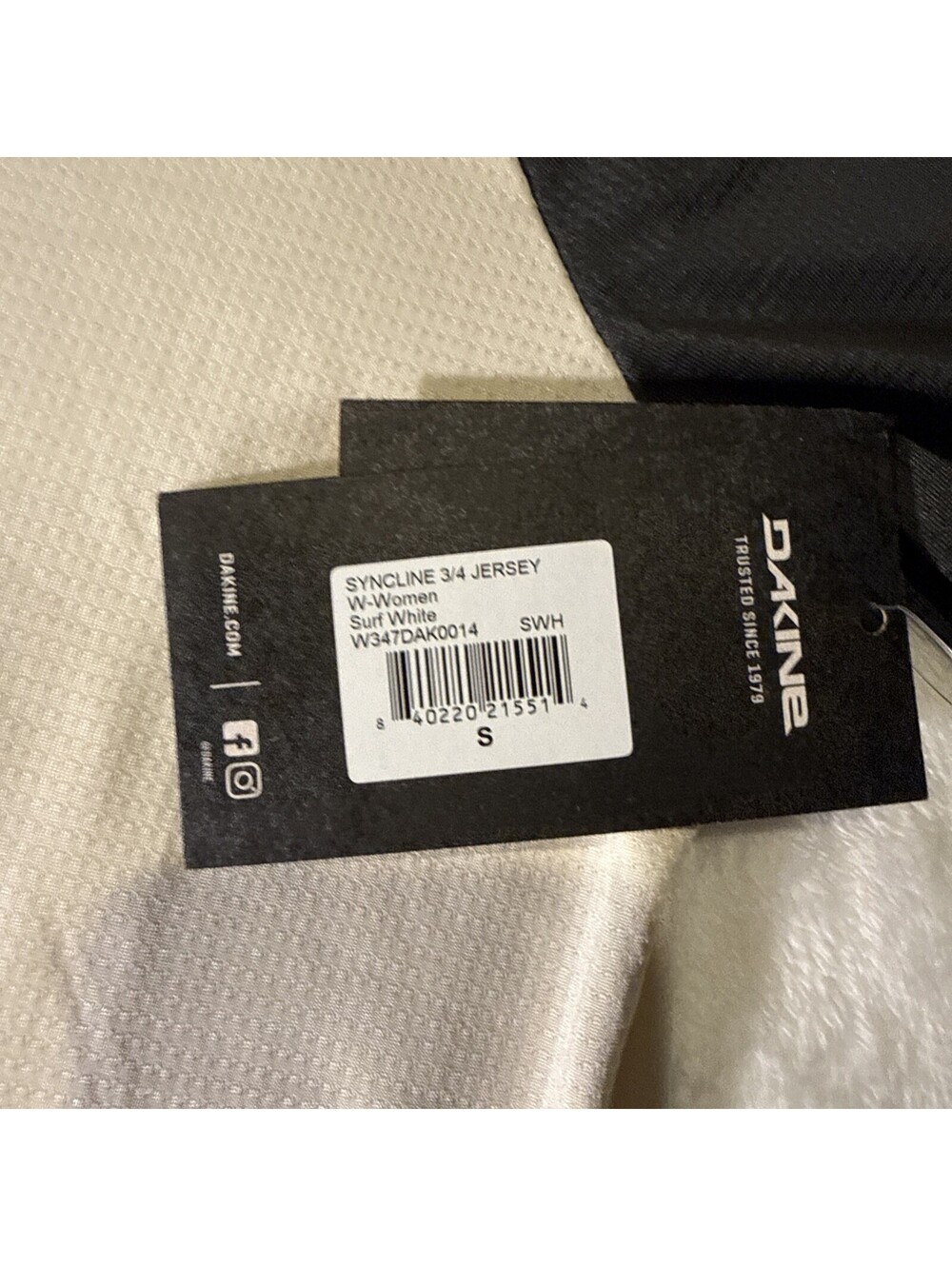 DaKine Flow Loose-Fit Surf Shirt -jerseys 3/4 Sleeve S UFP 20+ NWT (2018) - Picture 5 of 8